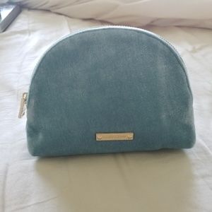 Miu Miu blue velvet makeup bag pouch